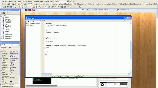 Delphi 7 - Conhecendo a IDE (02) смотреть онлайн
