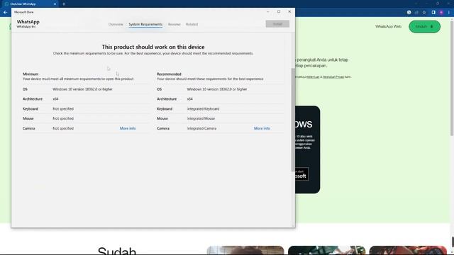 Cara Install WhatsApp Di Laptop Atau PC | Install diwindows 10 2023 Mudah Gampang Banget T смотреть онлайн