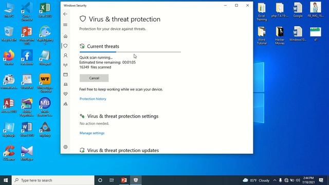 Remove Virus using Virus Threats and Protection in Windows 10 pro смотреть онлайн