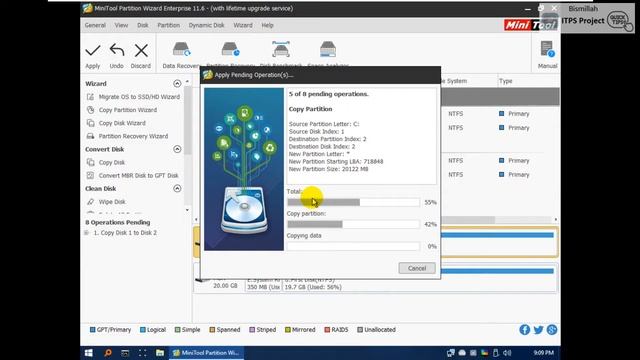 Clone Disk and Partition (Windows System Drive) with MiniTool Partition Wizard via ITPS 2020 Rescue смотреть онлайн