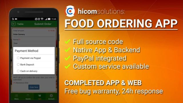 Food ordering android app template, script & source code for sale смотреть онлайн