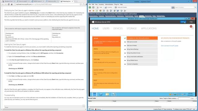 Installing Forefront Client Security 1.5 on Windows Server 2012 Essentials смотреть онлайн