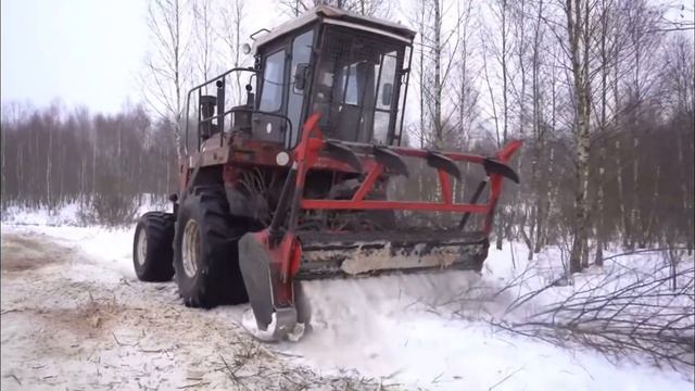 ВПЕРВЫЕ СЕЛ ЗА ШТУРВАЛ УЭС-280 с МУЛЬЧЕРОМ AHWI M550 /Архив/ #мульчер #mulcher