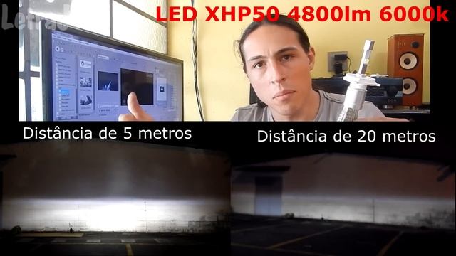 Lâmpada LED para farol comparação foco x luminosidade! смотреть онлайн