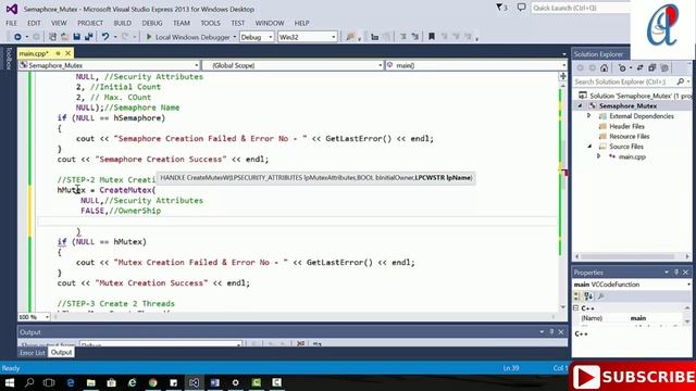 40. Semaphore And Mutex for Thread Synchronization - Windows System Programming in C/C++ смотреть онлайн