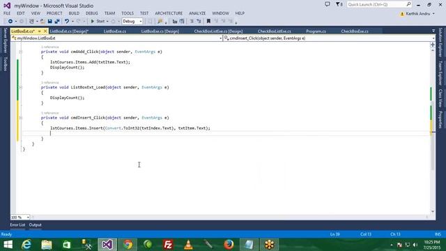 C# Windows Application Online Class Day 8 - Working With Listbox - Extra Example смотреть онлайн
