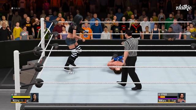 AJ Lee VS Aj Styles | WWE RAW 2016 (WWE 2K16 PC Mods) смотреть онлайн