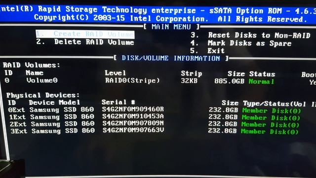 RAID0 4 SSD Samsung 860EVO 250GB trên HP z440 смотреть онлайн