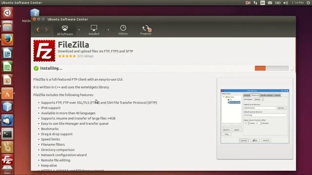 Installing Filezilla FTP in Ubuntu смотреть онлайн