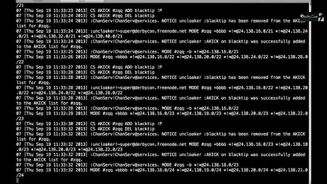 Uncloaking IP Addresses on FreeNode IRC Demo From Derbycon смотреть онлайн