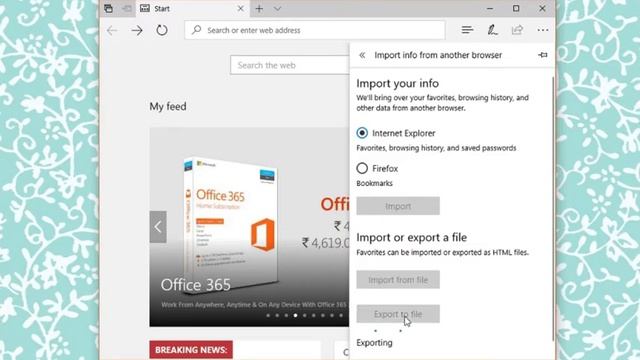 How To Export Bookmarks From Microsoft Edge In Windows 10 смотреть онлайн