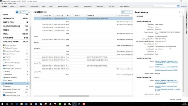 Magnet AXIOM Recovering Windows User Account Password смотреть онлайн
