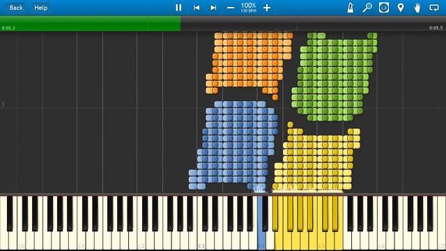 Windows XP Synthesia MIDI Art смотреть онлайн
