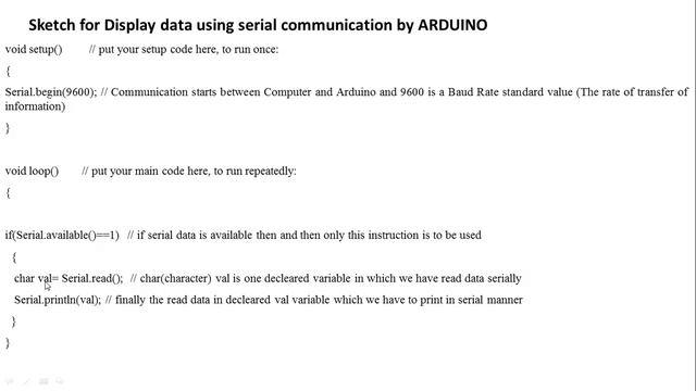 Display data using serial communication in ARDUINO by Prof.V.A.Gajdhane смотреть онлайн
