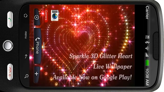 Tunnel Glitter Spark Heart 3D Live Personalization for Android [PiedLove] смотреть онлайн