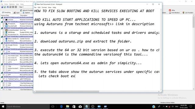 Fix slow boot time in windows | Autoruns | Kill autostart Process смотреть онлайн