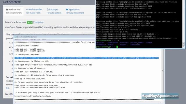Instalando la última versión de OwnCloud en Raspbian Jessie смотреть онлайн