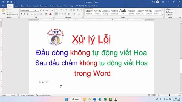 Sửa lỗi đầu dòng không tự động viết Hoa trong word смотреть онлайн