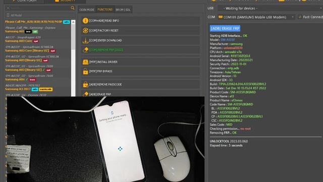 Samsung A135f Galaxy A13 Frp Bypass By Unlock Tool