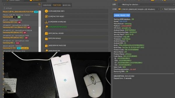 Samsung a135f galaxy a13 frp bypass by unlock tool
