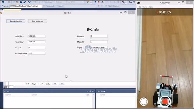 Leap Motion integration with Lego EV3 - Part 2: Remote Video and Control смотреть онлайн