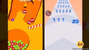 DIGS & BALLS - 2048 Sand Balls VS NUMBER RUN: MERGE MASTER Gameplay