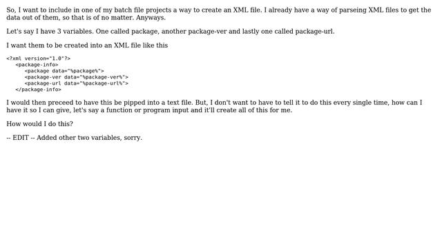 Create an XML file Batch смотреть онлайн