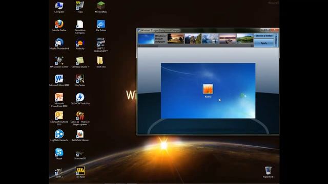 Win 7 logon background changer Tutorial смотреть онлайн