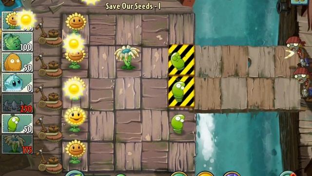 Plants vs. Zombies 2 Pirate Seas and Spikerock ios iphone gameplay смотреть онлайн