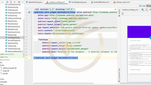Android Studio Tutorial: How to work with Scrolling Activity in Android | #learnvibes #androiddev смотреть онлайн
