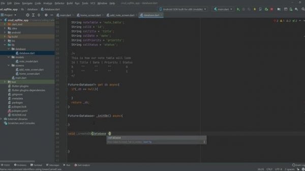 SQFLite Flutter Tutorial 2021 - Todo List Android & iOS App Development Course - Flutter Null Safet