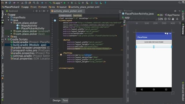 Place Picker Android Studio Tutorial - English Version смотреть онлайн