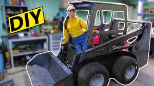 Строю МИНИ ПОГРУЗЧИК с нуля. КАБИНА. Часть 7