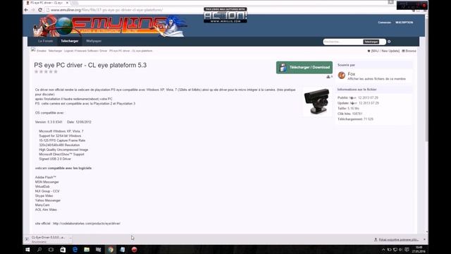 Jak zainstalować sterowniki kamery PS3 na pc смотреть онлайн