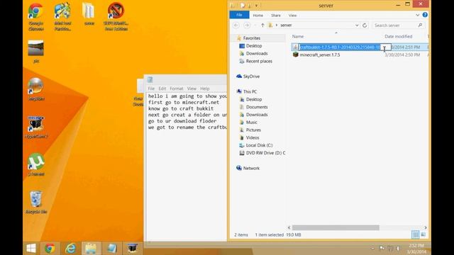 How to make a bukkit server 1.7.5 windows 8.1 смотреть онлайн
