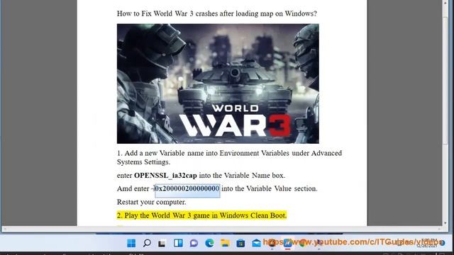 Fix World War 3 crashes after loading map on Windows 11/10/8 смотреть онлайн
