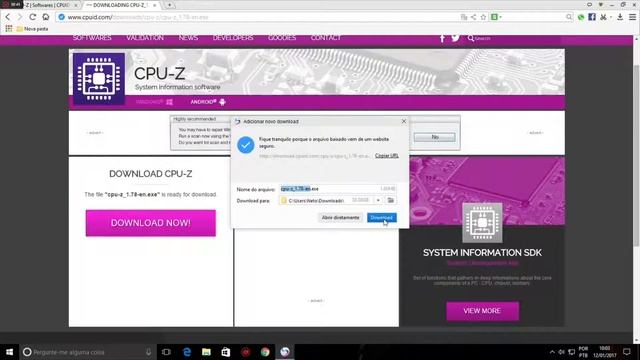 Como Baixar e Instalar o CPU z 2017 (Rápido) смотреть онлайн
