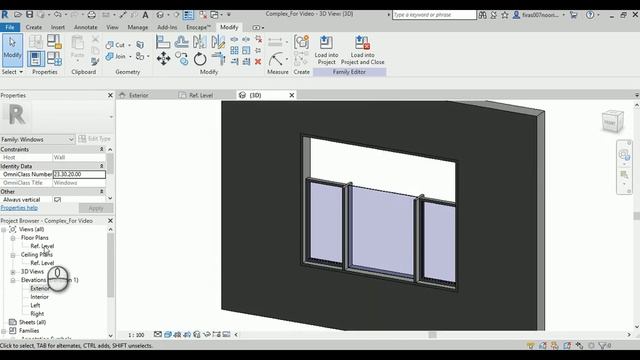 Revit Window 5 _ Two Sides Hinged with Awning Window Family смотреть онлайн