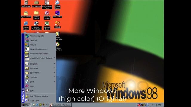 Classic Windows 98 Desktop Themes Original & Plus Start Up & Shutdown Sounds V2.1 смотреть онлайн