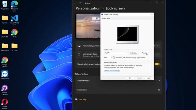 Windows 11 Set Change Delete Screensaver смотреть онлайн