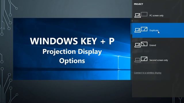 Windows Key + P (Projection Options) смотреть онлайн