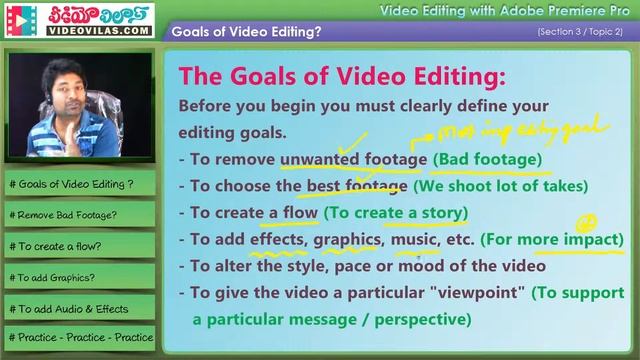తెలుగులో Adobe Premiere Pro & Video Editing: 02 - Goals of Video Editing смотреть онлайн