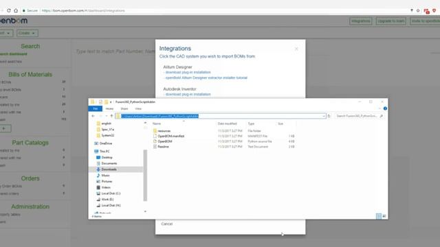 OpenBOM: Installing the Fusion 360 plug-in (Windows) смотреть онлайн