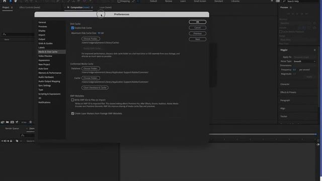After Effects Media & Disk Cache смотреть онлайн