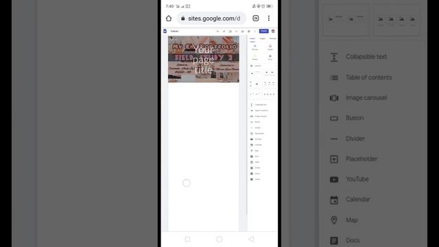 How to make E-portfolio in google site using your Android phone смотреть онлайн
