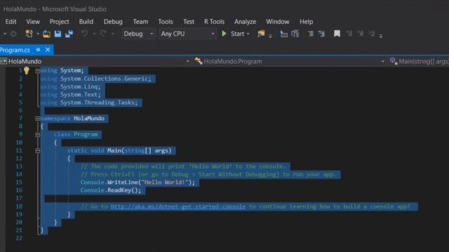 Creando tu primer programa en Visual C# con Visual Studio Community en .NET Framework смотреть онлайн