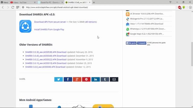 Descargar e Instalar SHAREit en su Pc y Android y usarlo | 2016 | смотреть онлайн