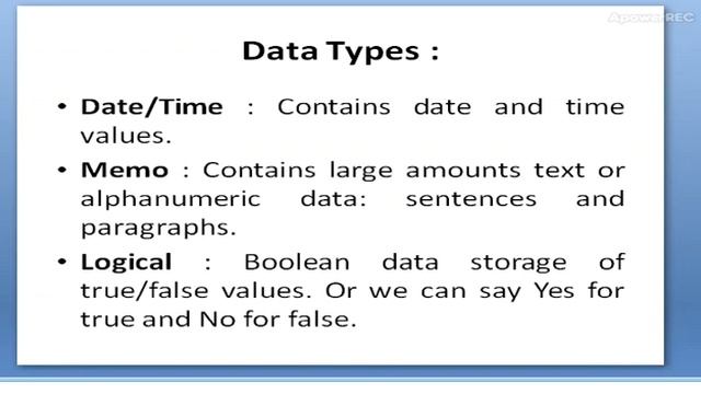 CLASS VIII (COMPUTERS) CHAPTER "INTRODUCTION TO MS ACCESS 2007" TOPIC - Table Structure and Data смотреть онлайн