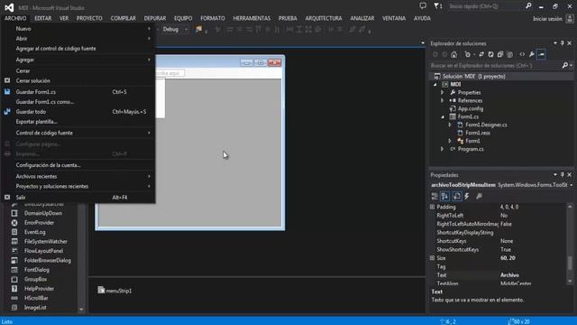 Tutorial 27 de C# - Formulario MDI, MenuStrip y ProgressBar смотреть онлайн