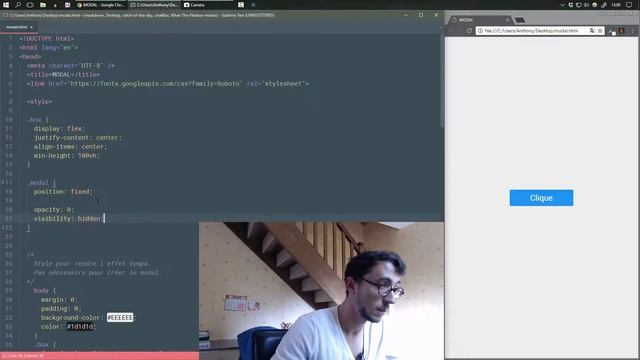 Créer un modal en CSS смотреть онлайн